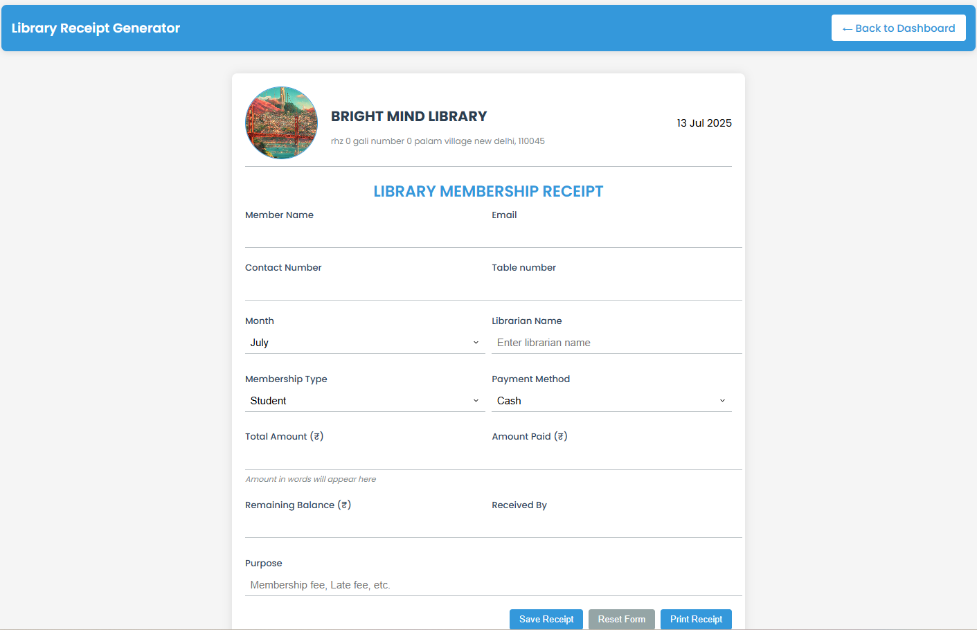 Fee Management System